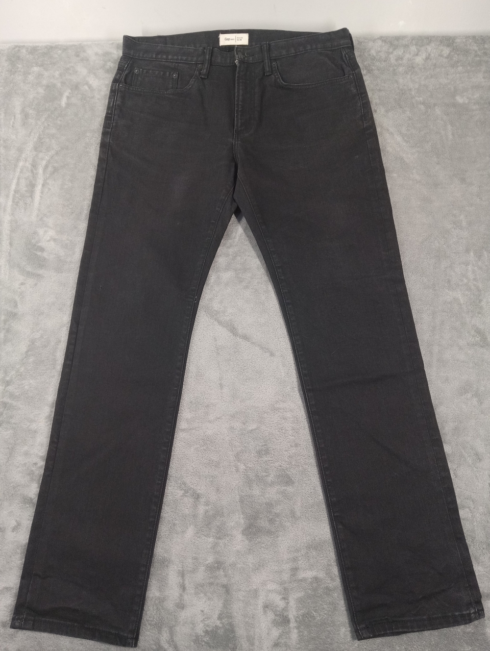 GAP Men's Black Straight Jeans Slim Fit Size 33X32